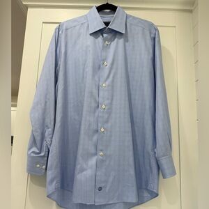 David Donahue Men's Blue Dress Shirt